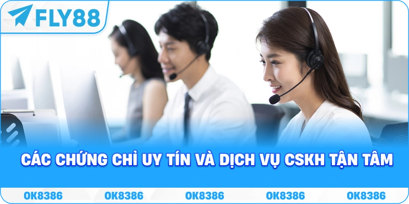 Hình ảnh mô tả các chứng chỉ uy tín và dịch vụ CSKH tận tâm
